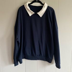 SHEIN collared sweatshirt